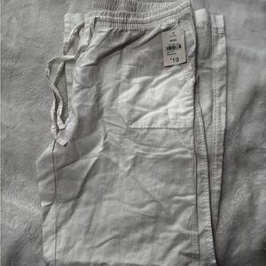 Joe Fresh White Women's Straight Leg Pants